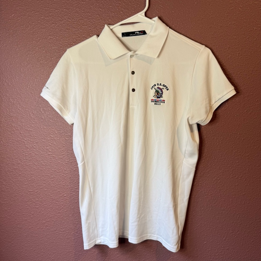 RLX by Polo Ralph Lauren White Polo Shirt for 2018 U.S. Open Shinnecock Hills